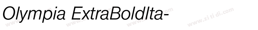 Olympia ExtraBoldIta字体转换